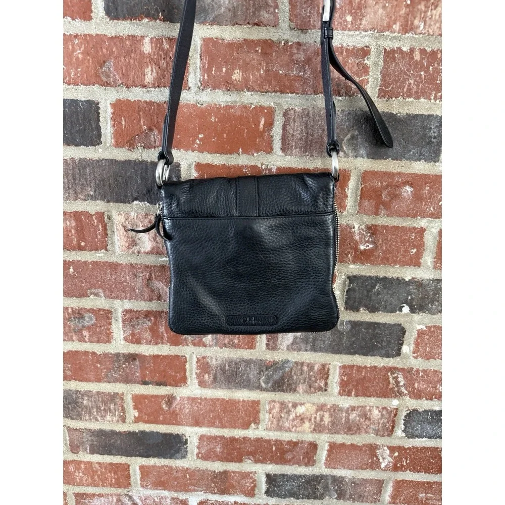 Black Leather Cole Haan Crossbody‎ w/Adj. Strap,